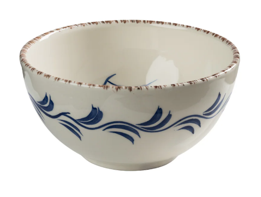 Blue/White Bowl 3 Flowers & Vine