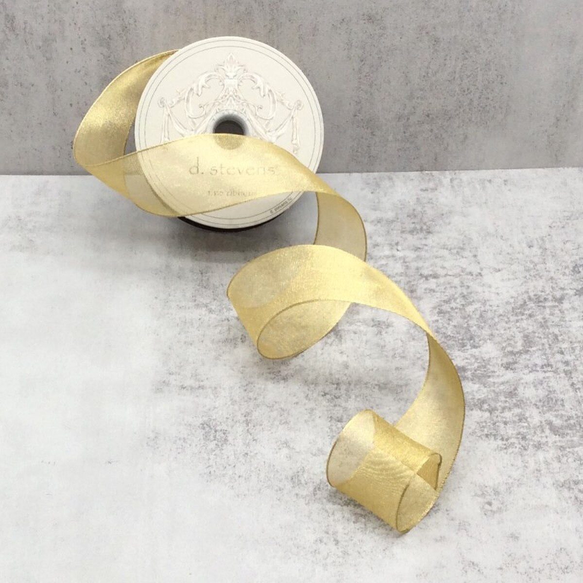 1.5" Metallic Mesh Gold