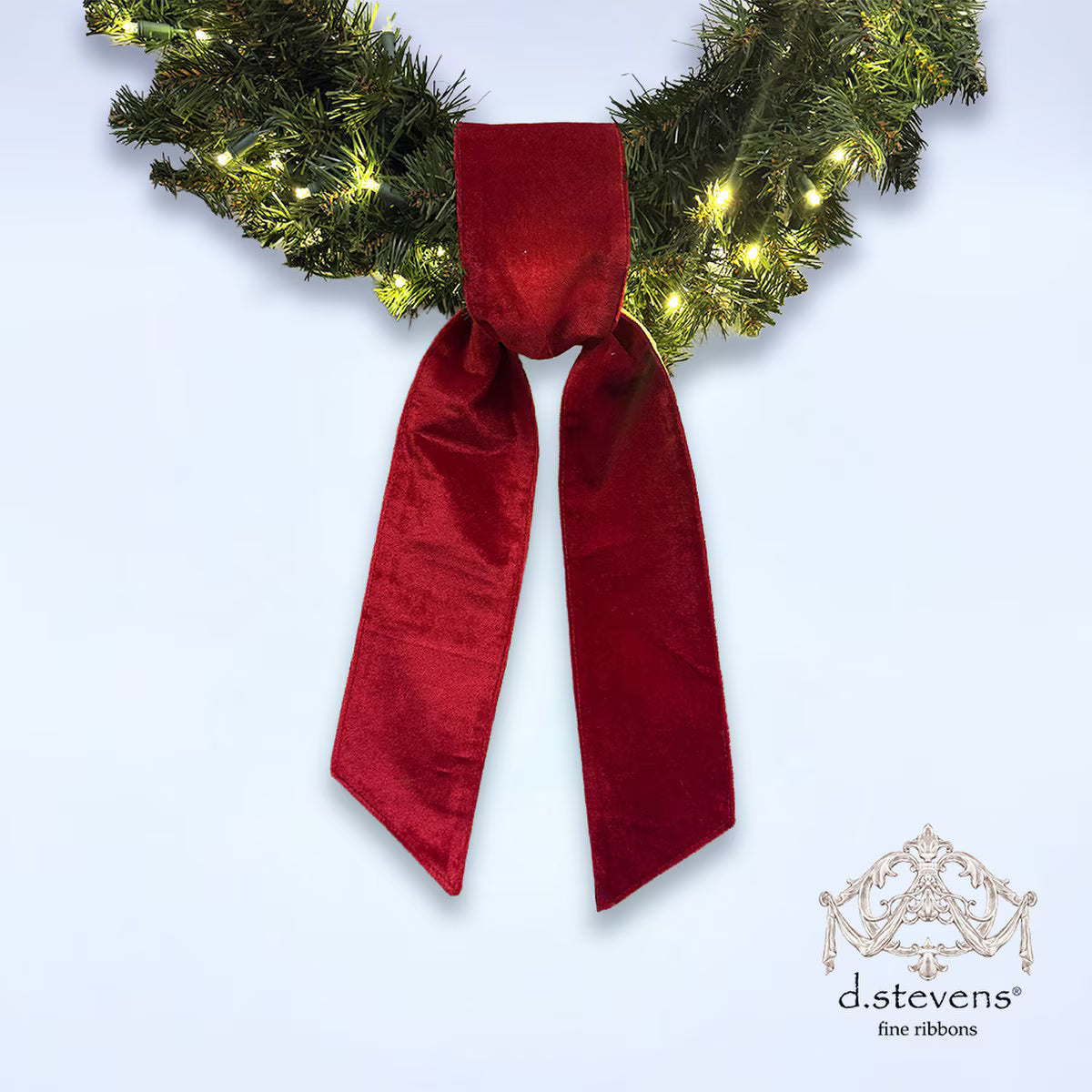 4"x 56" Velvet Sash Metallic Gold Back Red