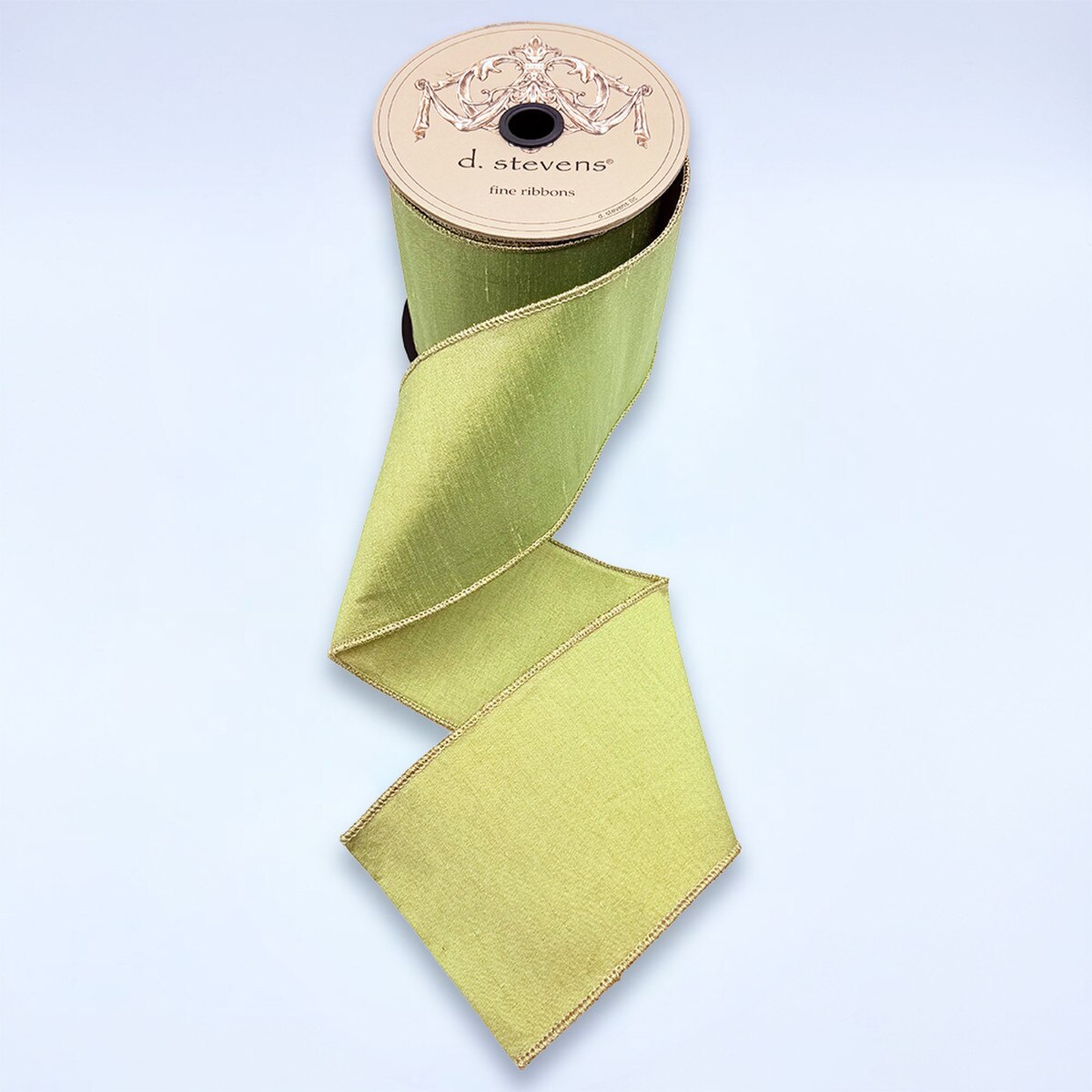 4" Dupion Matching Back Sage