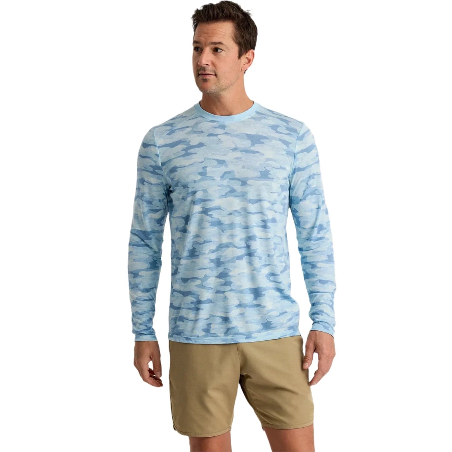 Men's Bamboo Lightweight Long Sleeve Seasmoke Camo