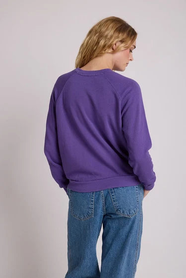 French Terry LS Raglan Crew Purple