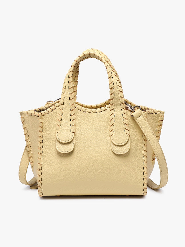 Marla Whipstitch Shaped Satchel Daffodil