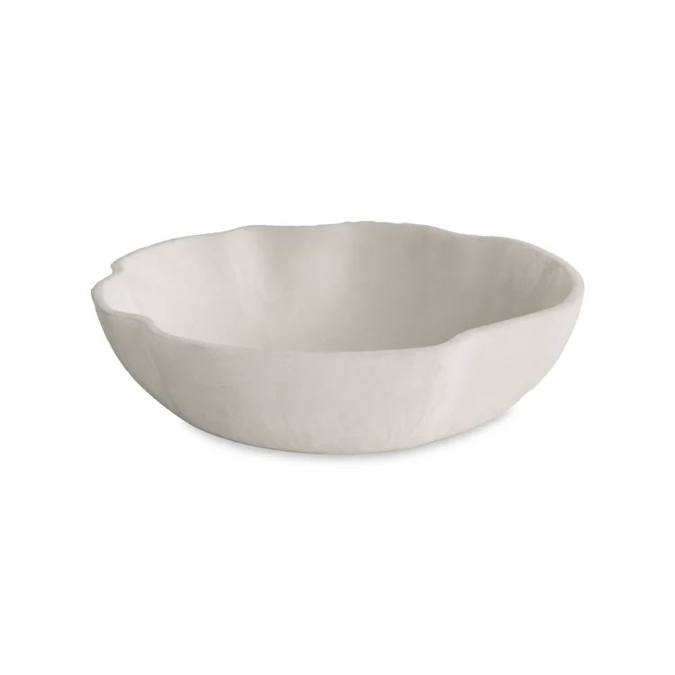 Resin Sorbet Large Wavy Round Bowl Coconut