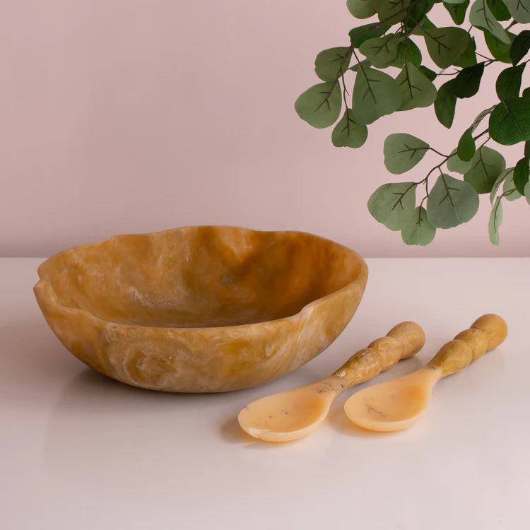 Resin Sorbet Salad Servers Matcha