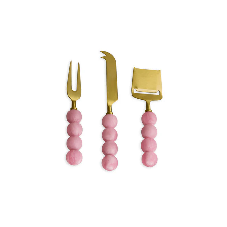 Resin Sorbet Cheese Set of 3 Raspberry