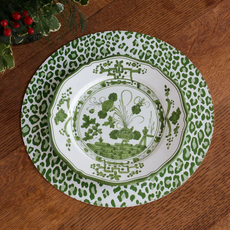 VIDA Faenza 9" Salad Plate White & Green