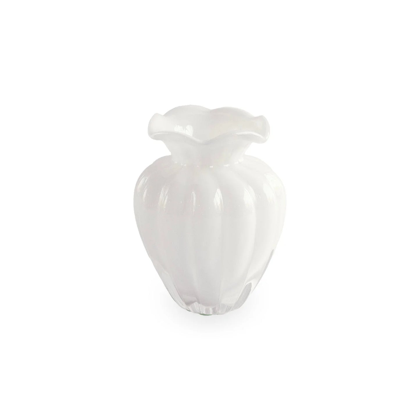 Glass Vento Small Vase Cream