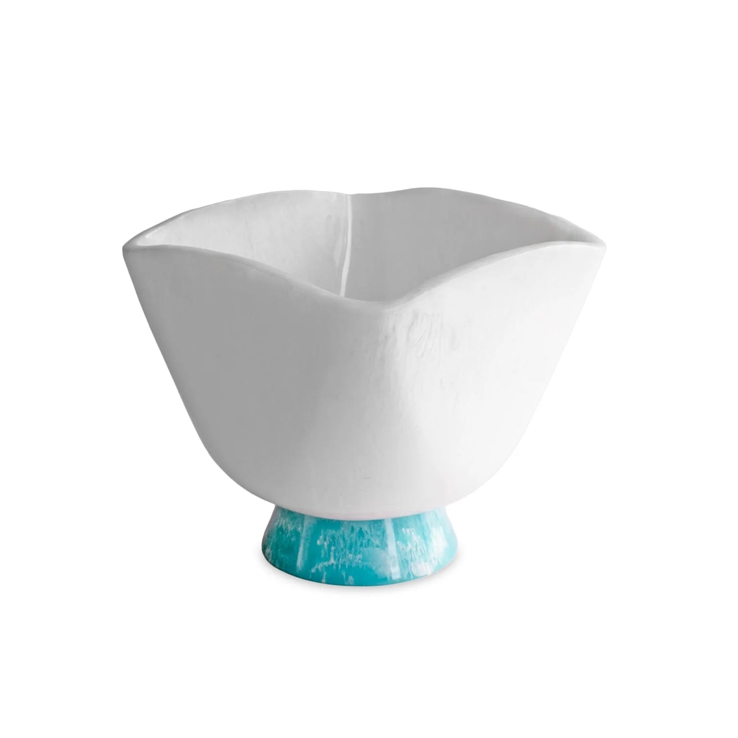 Resin Rio Large Wine Bucket White Bowl and Turquoise Base