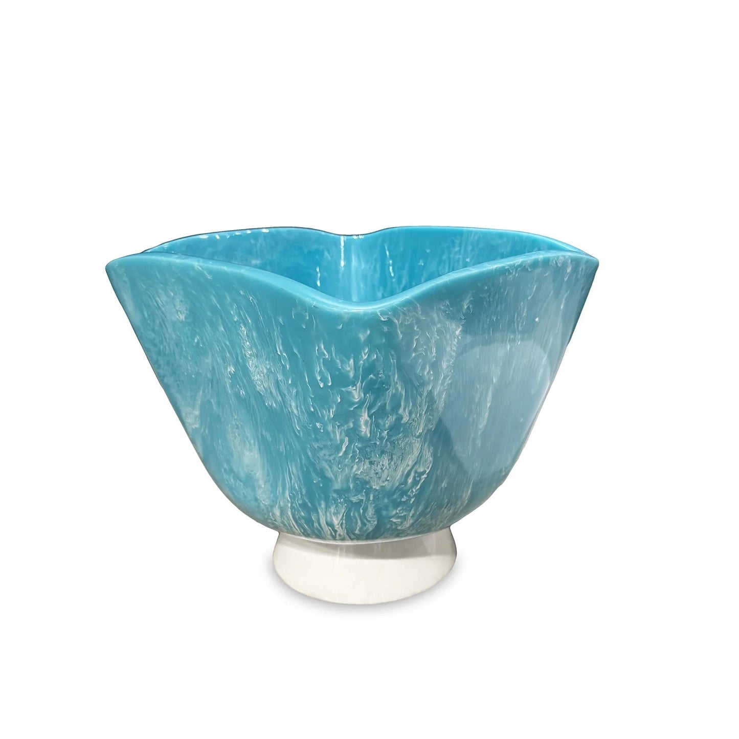 Resin Rio Large Wine Bucket Turquoise Bowl and White Base