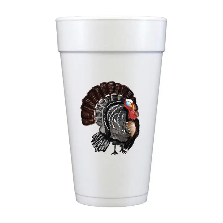 Thanksgiving Turkey Full Color Foam Cups
