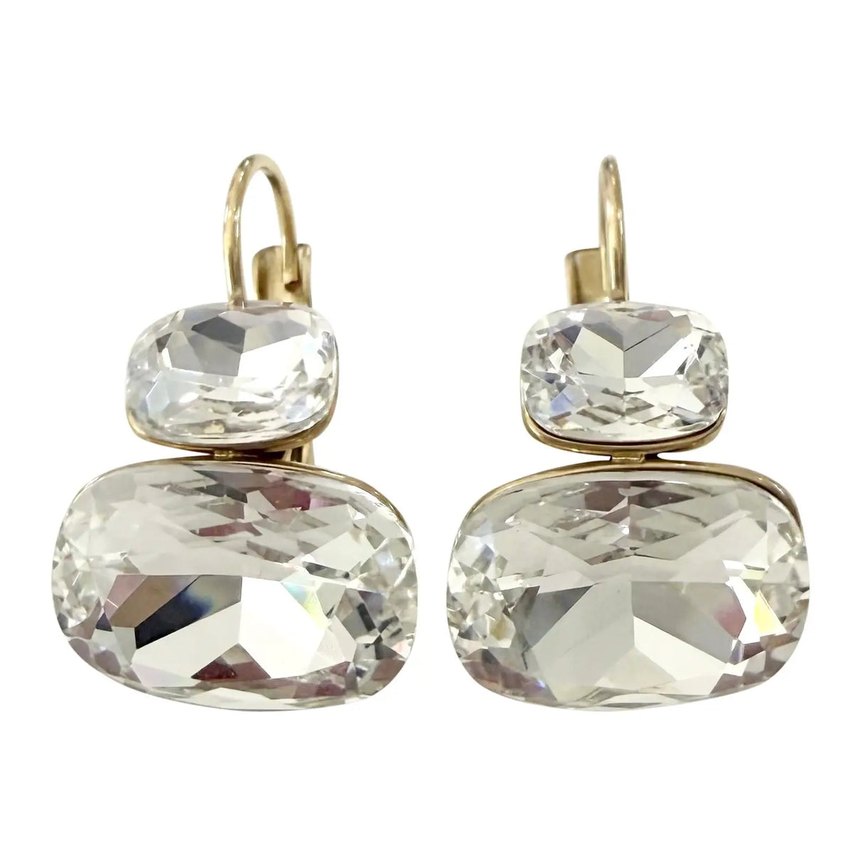 Ollie Gemstone Statement Earrings Clear