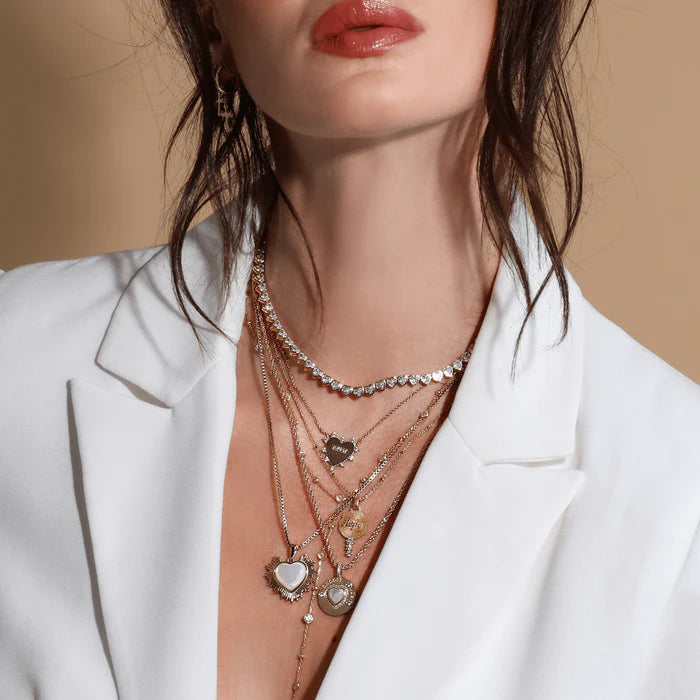 Heavenly Heart Tennis Necklace