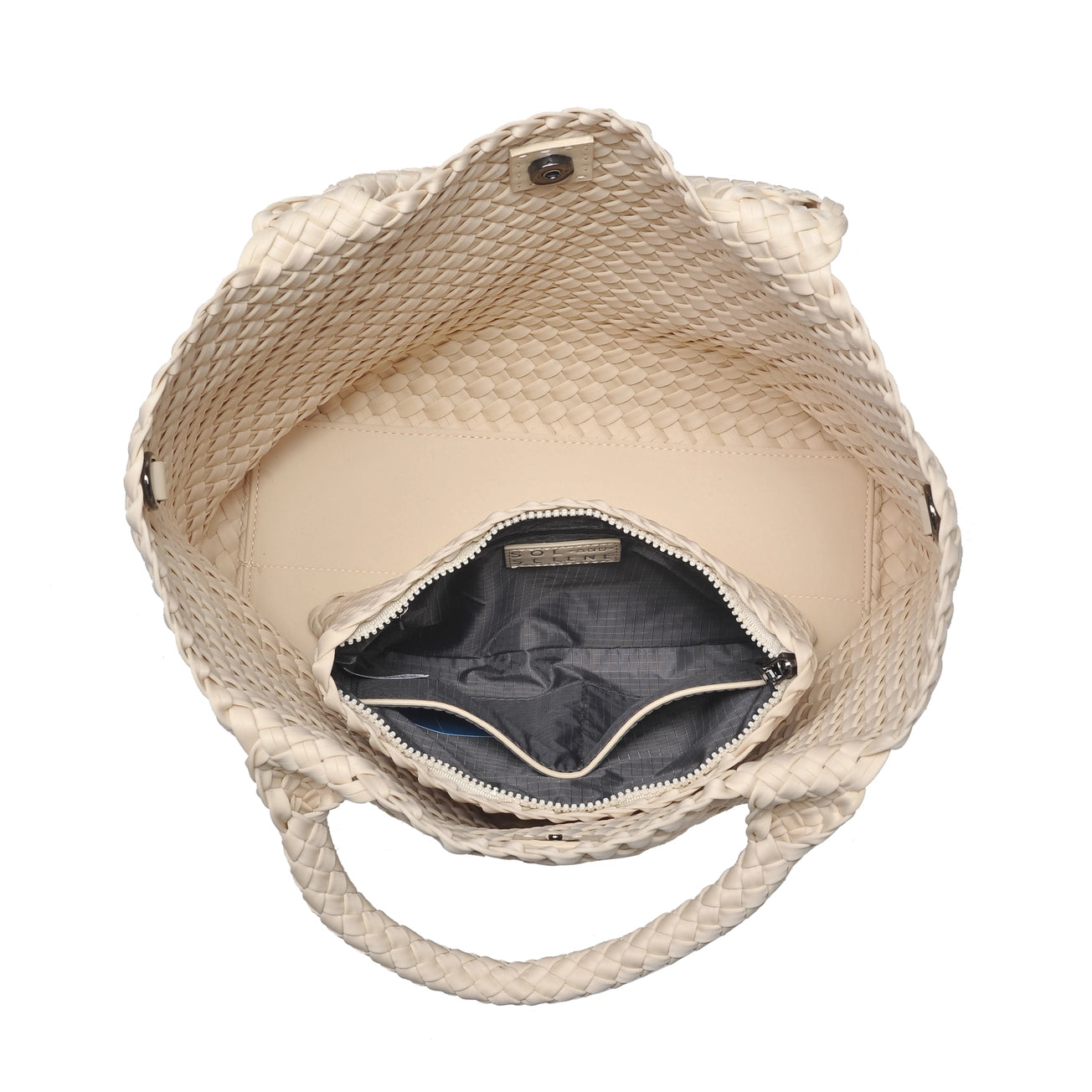 Medium Woven Neoprene Tote Cream