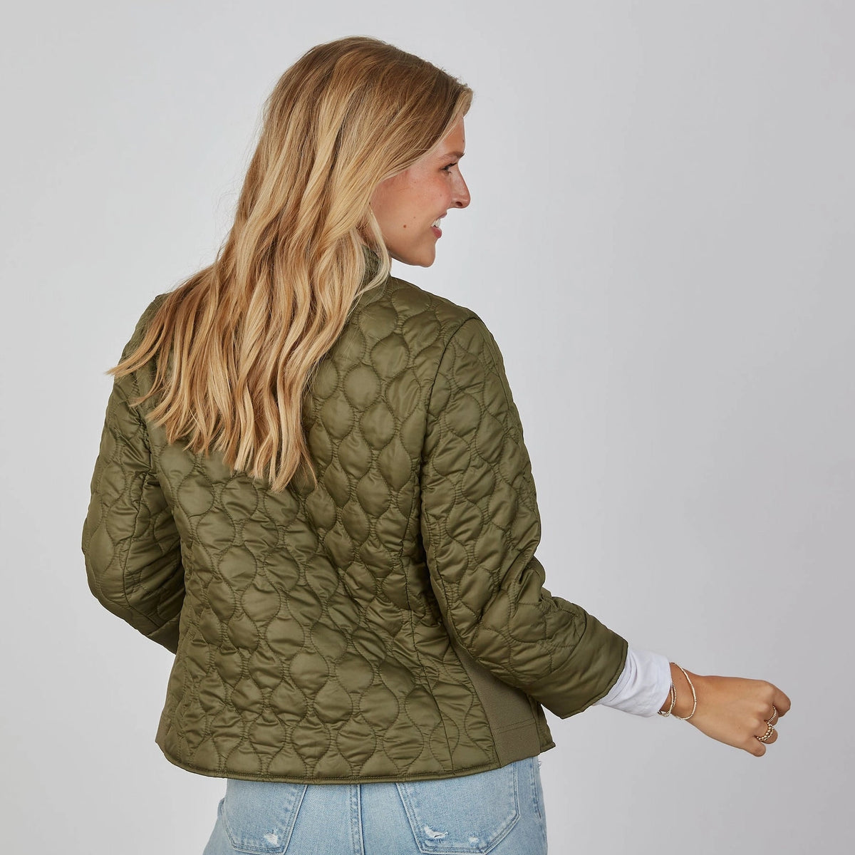 Jacqueline 3/4 Sleeve Jacket in Olive