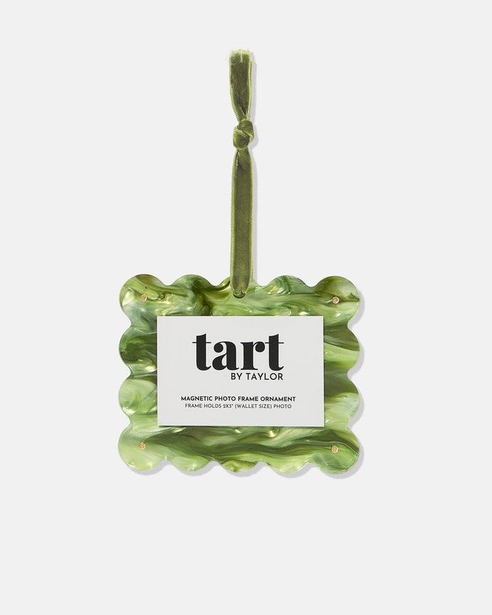 Green Marbled Frame Ornament