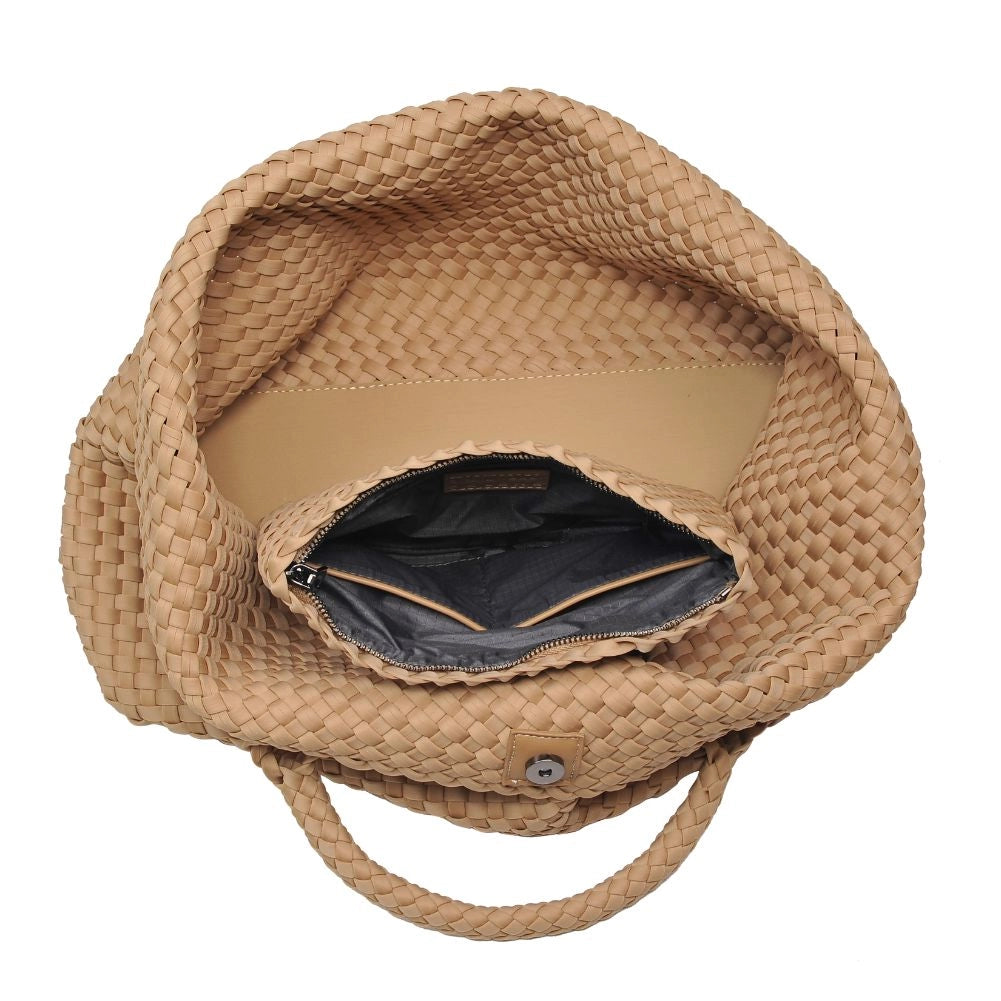 Large Woven Neoprene Tote Nude