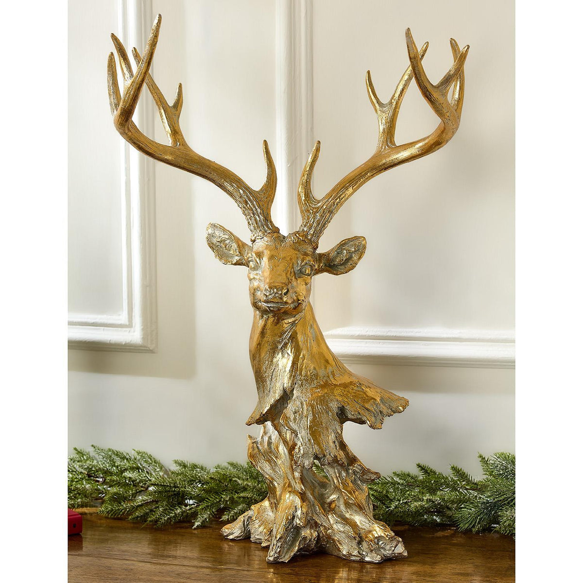 Rustic Gold Deer Decor