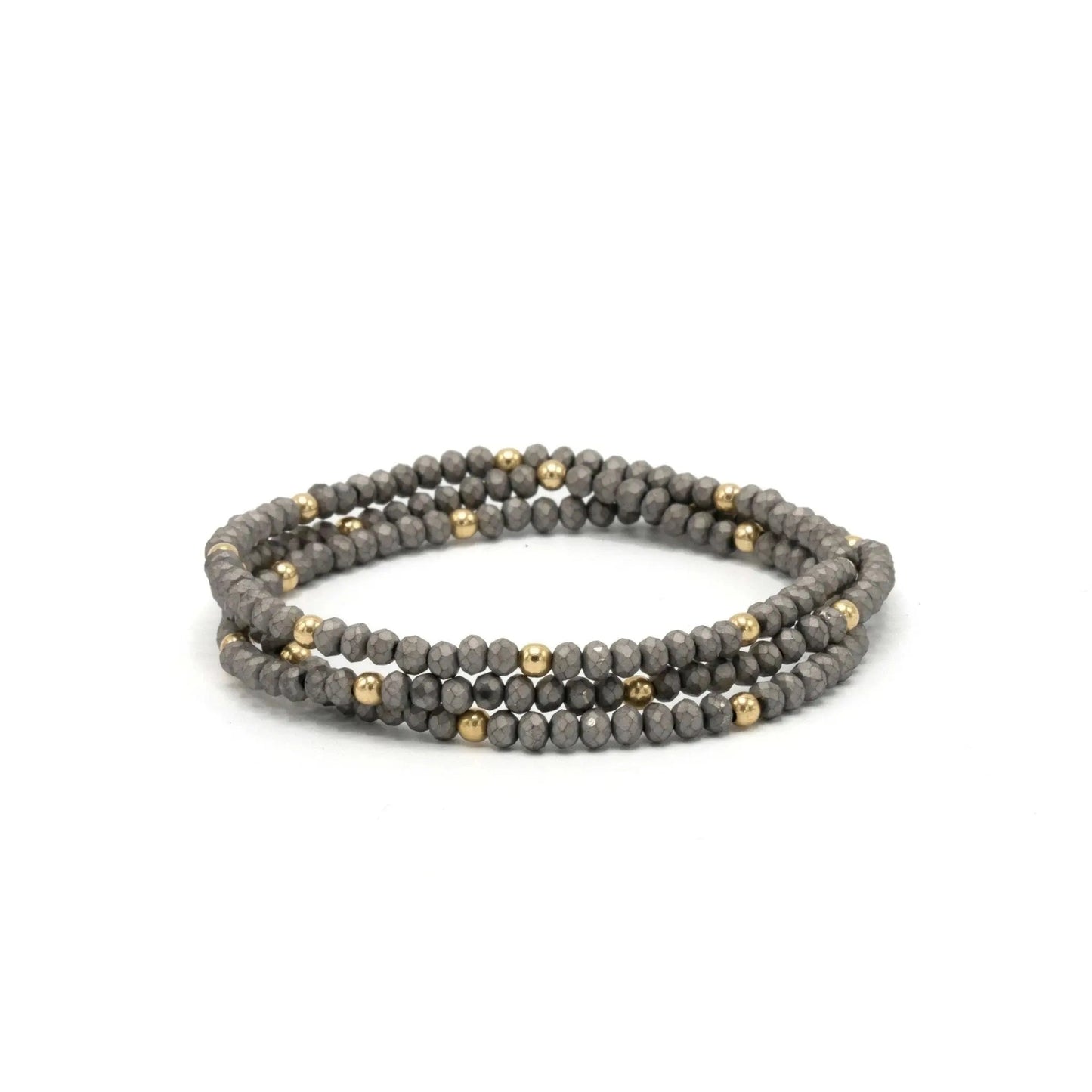 OG Classic Bracelet Stack in Matte Gray Gold Filled