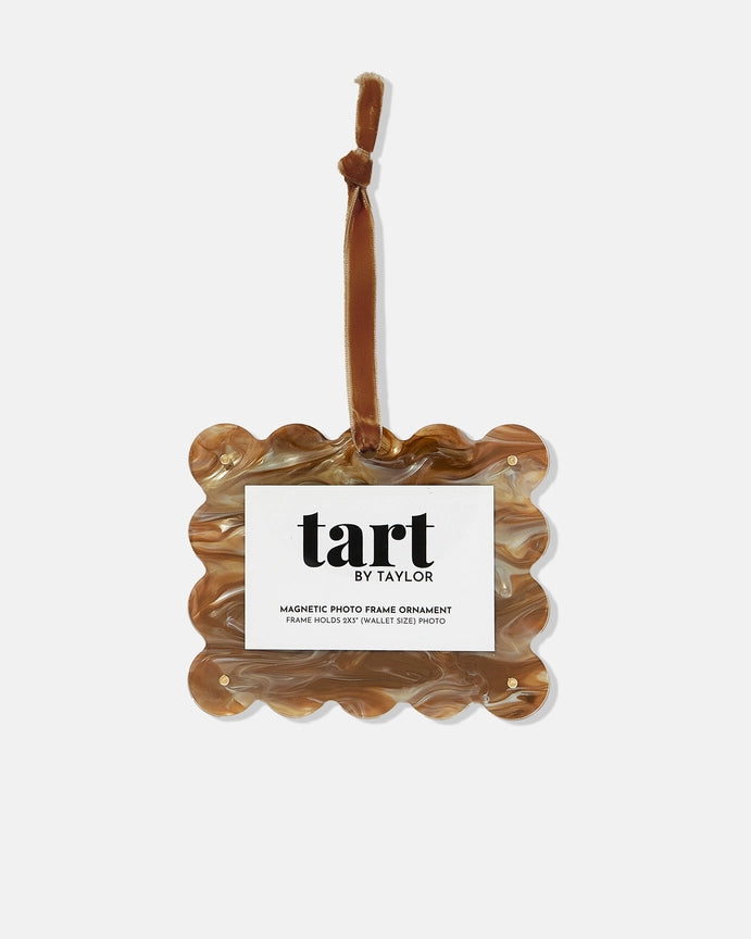 Brown Marbled Frame Ornament