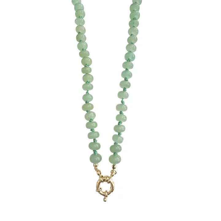 Bria Stone Necklace Green Agate