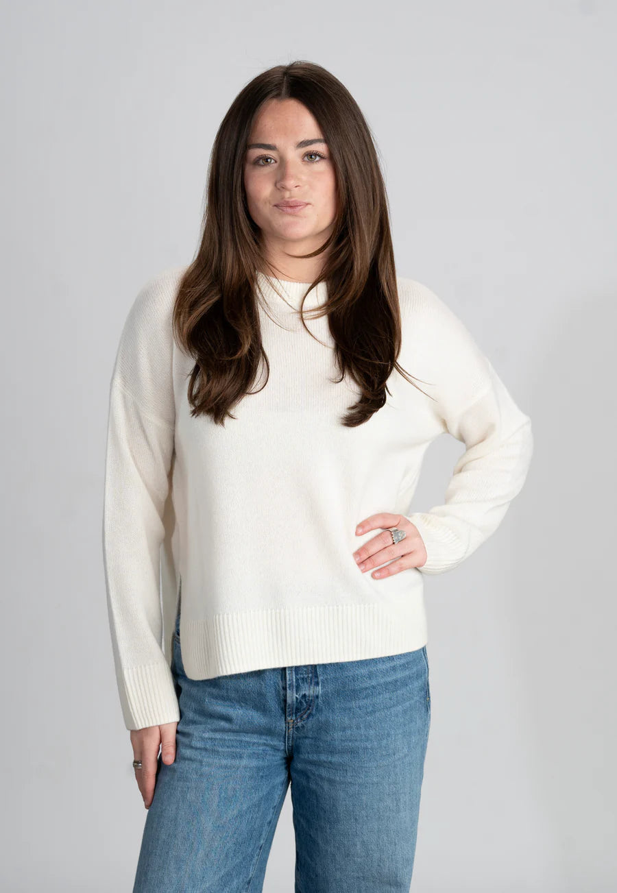 Jessie Boxy Crewneck Ecru