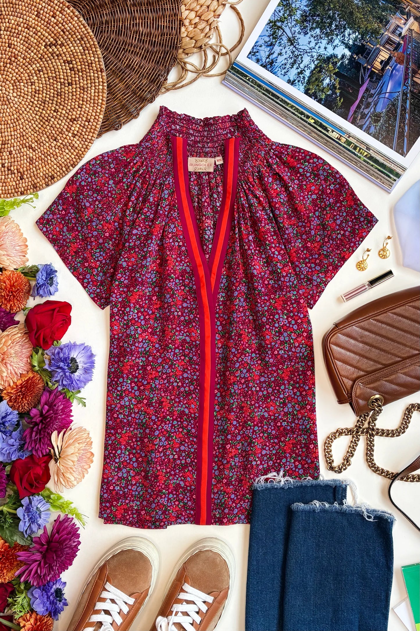 Aspen Blouse Maraschino Nottinghill Floral