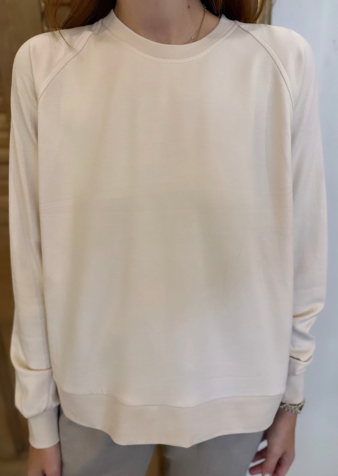 Lightweight Fleece Crew Stone