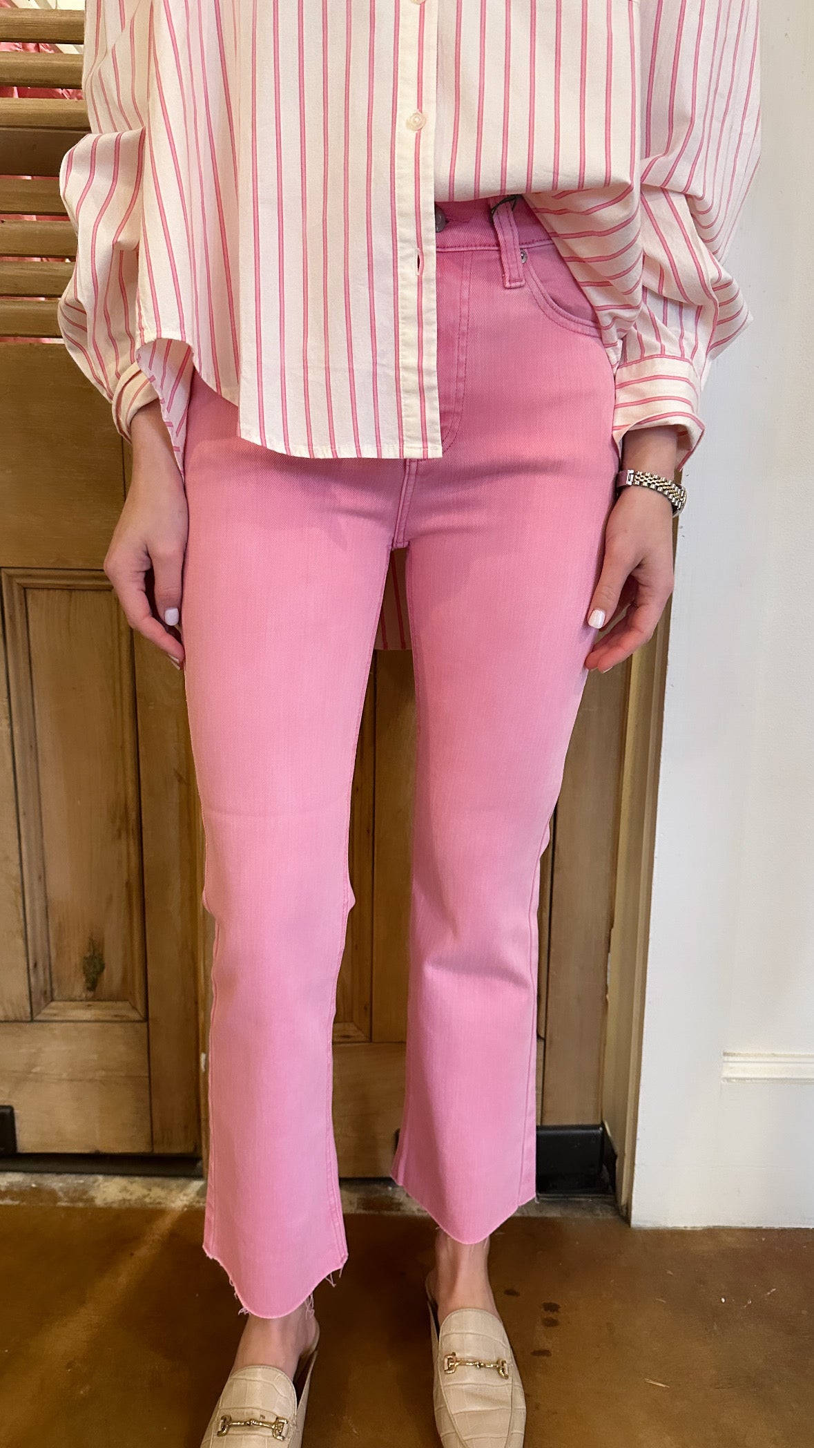 Lennon High Rise Crop Boot Carnation Pink