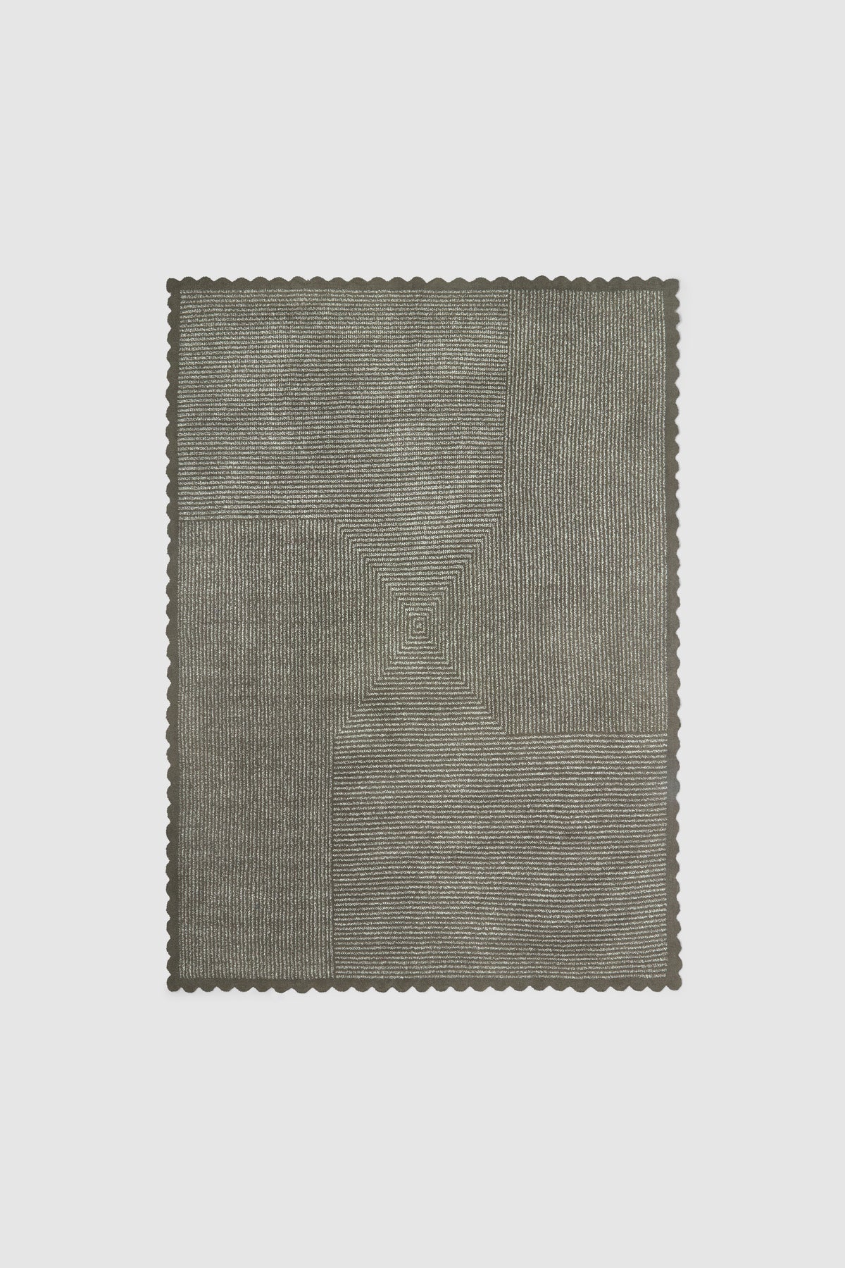 CozyChic® Scallop Stripe Throw Olive Branch Cream
