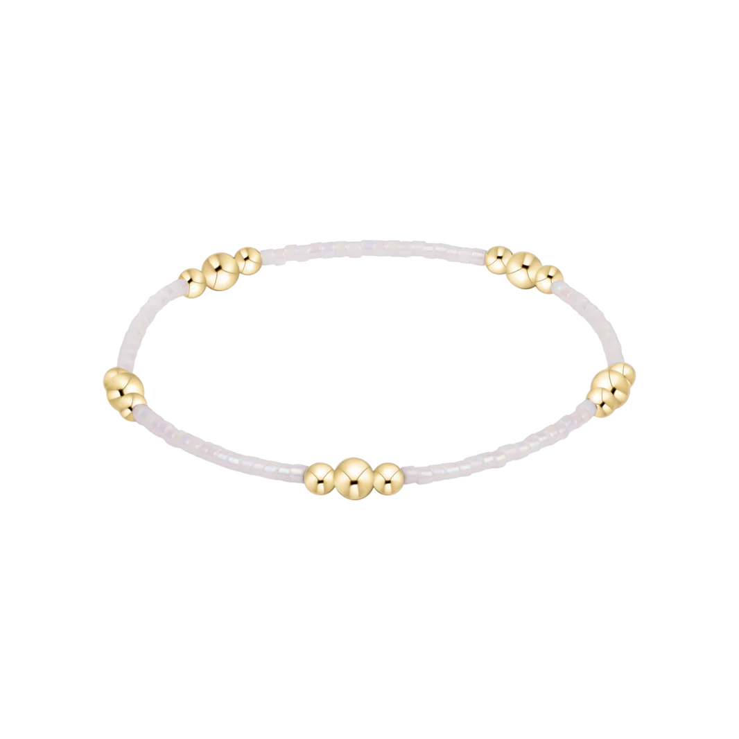 Hope Purpose Gold Bracelet Silky White