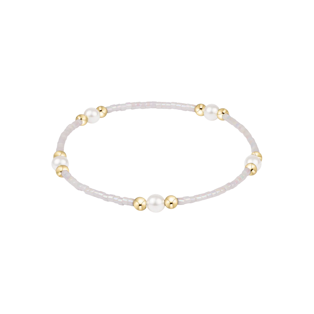 Hope Purpose Pearl Bracelet Silky White