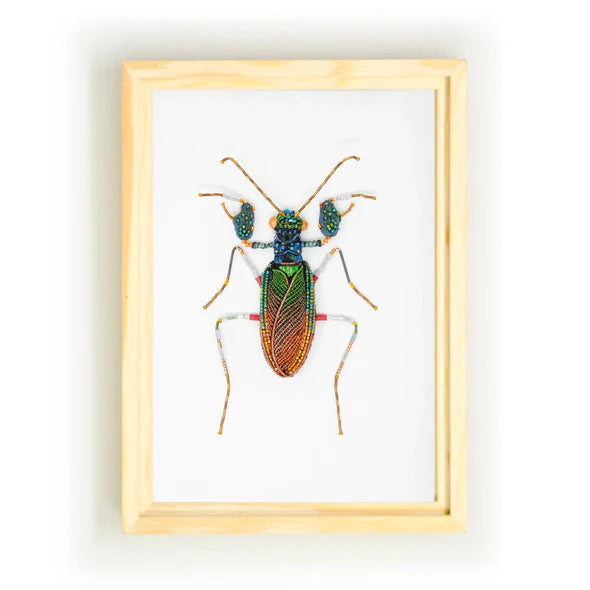 Bark Mantis Bead Art