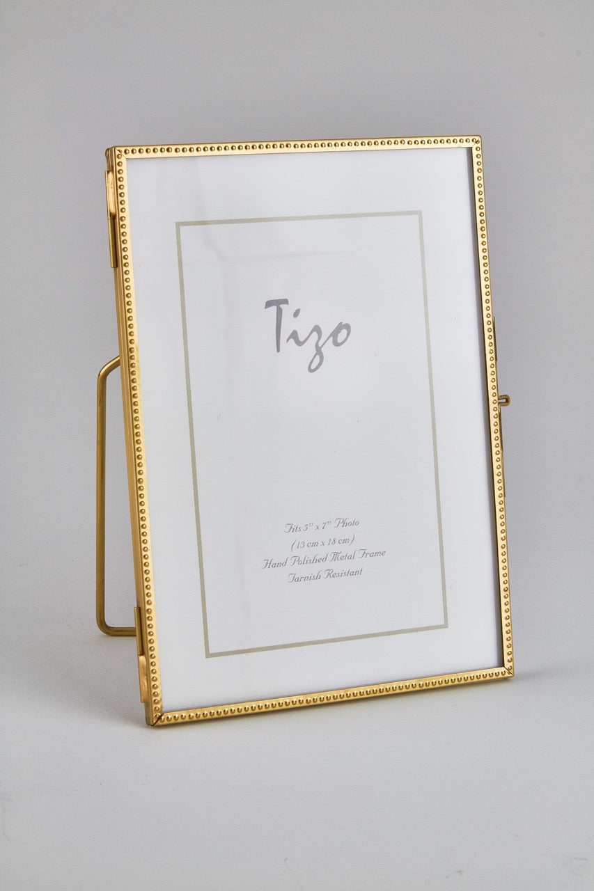 Brass Beaded Photo Frame