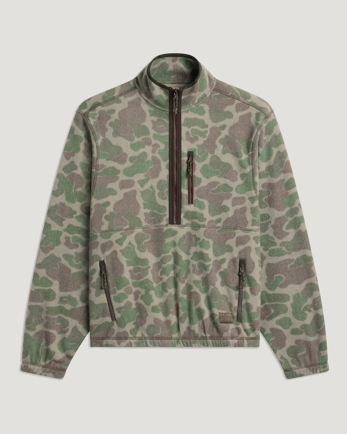 Men's Ashridge Fleece Half Zip Vintage Camo Oil Green
