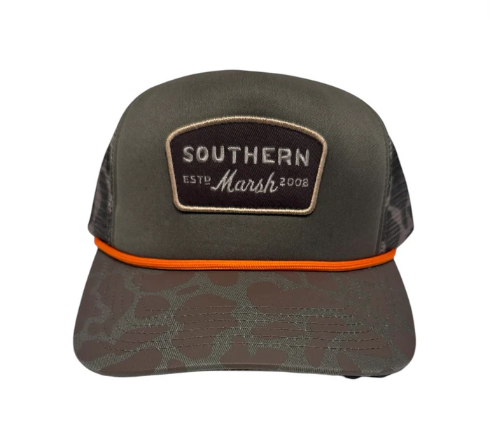 Pintail Trucker Hat Retro Camo Light Brown