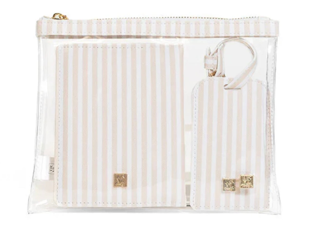 Luxe Trvl 3pc Set Pimlico Stripe Sand