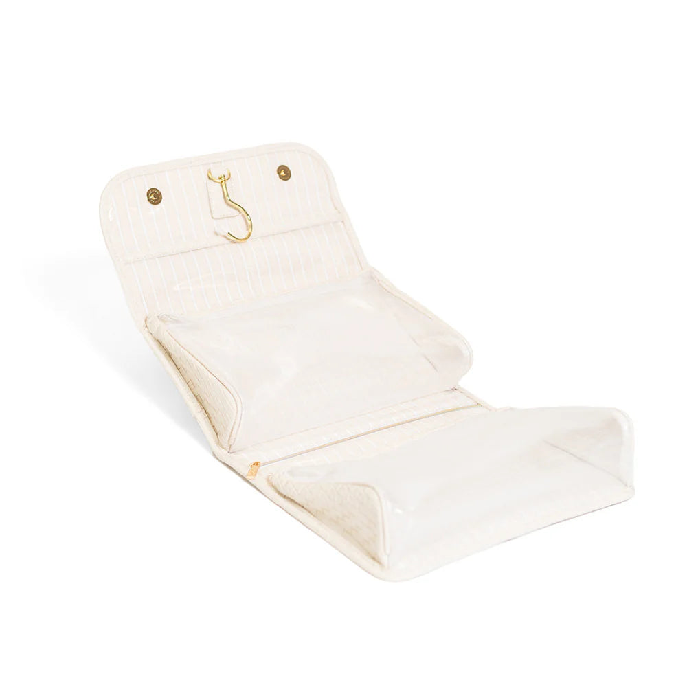 Luxe Hanging Toiletry Case Woven Sand