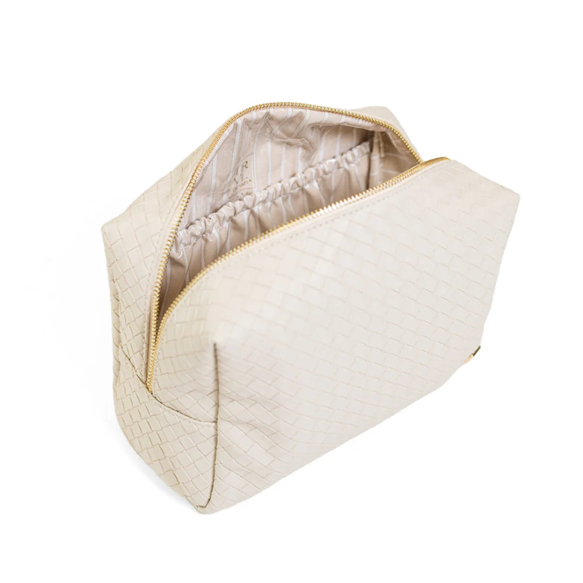 Luxe Everyday Cosmetic Bag Woven Sand