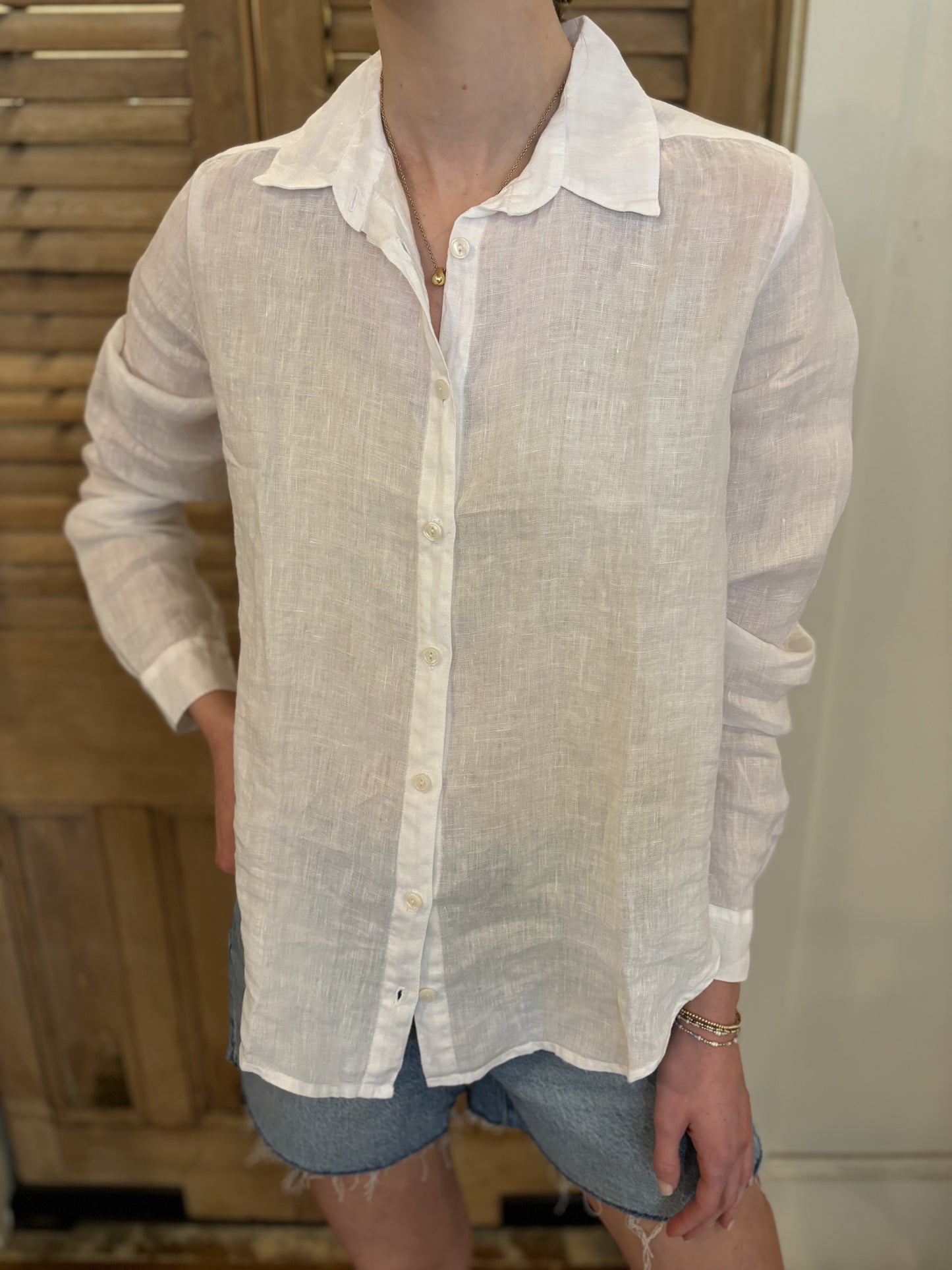 Betty Top Linen White