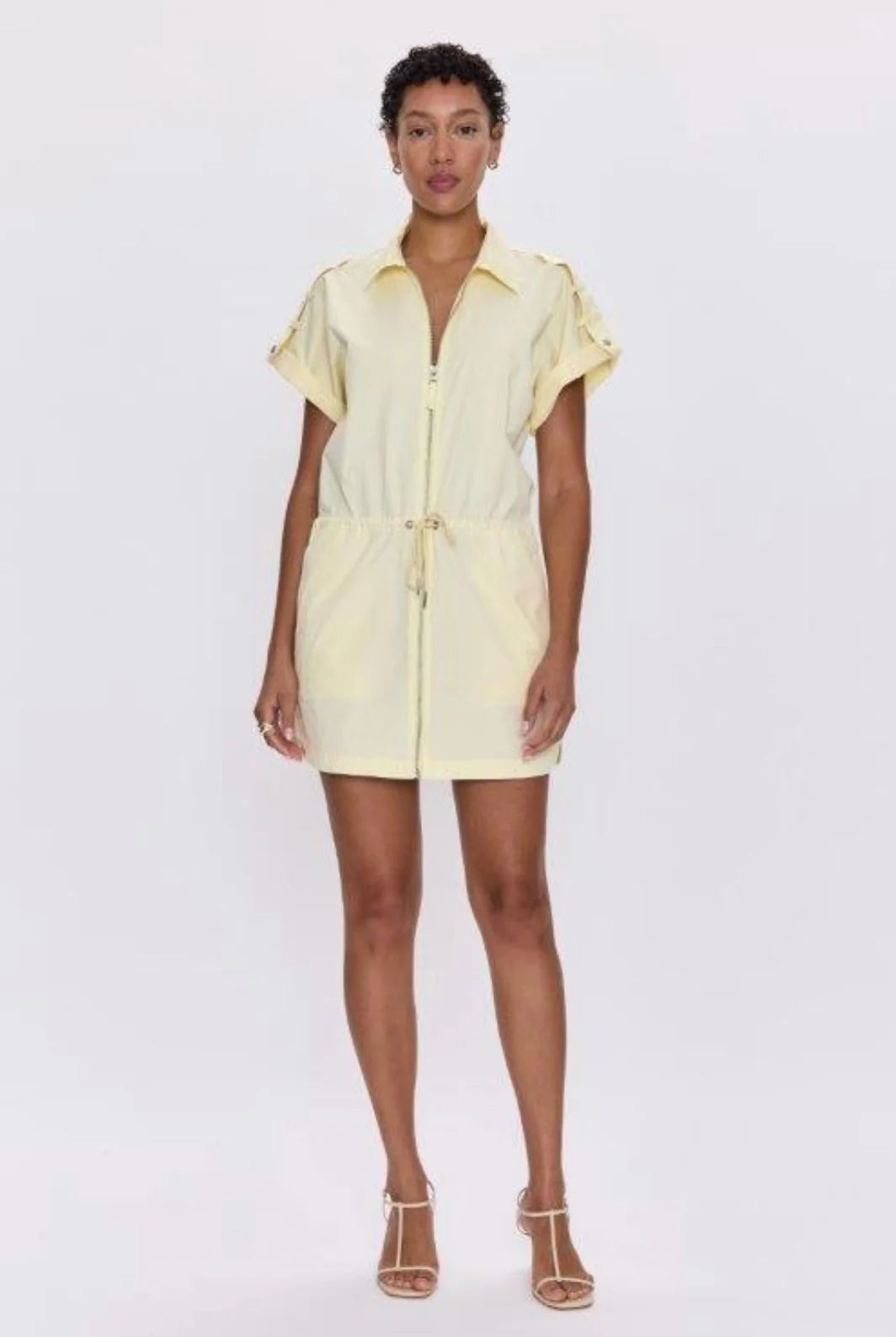 Meg Dress SS Zip Front Dress Lemonade