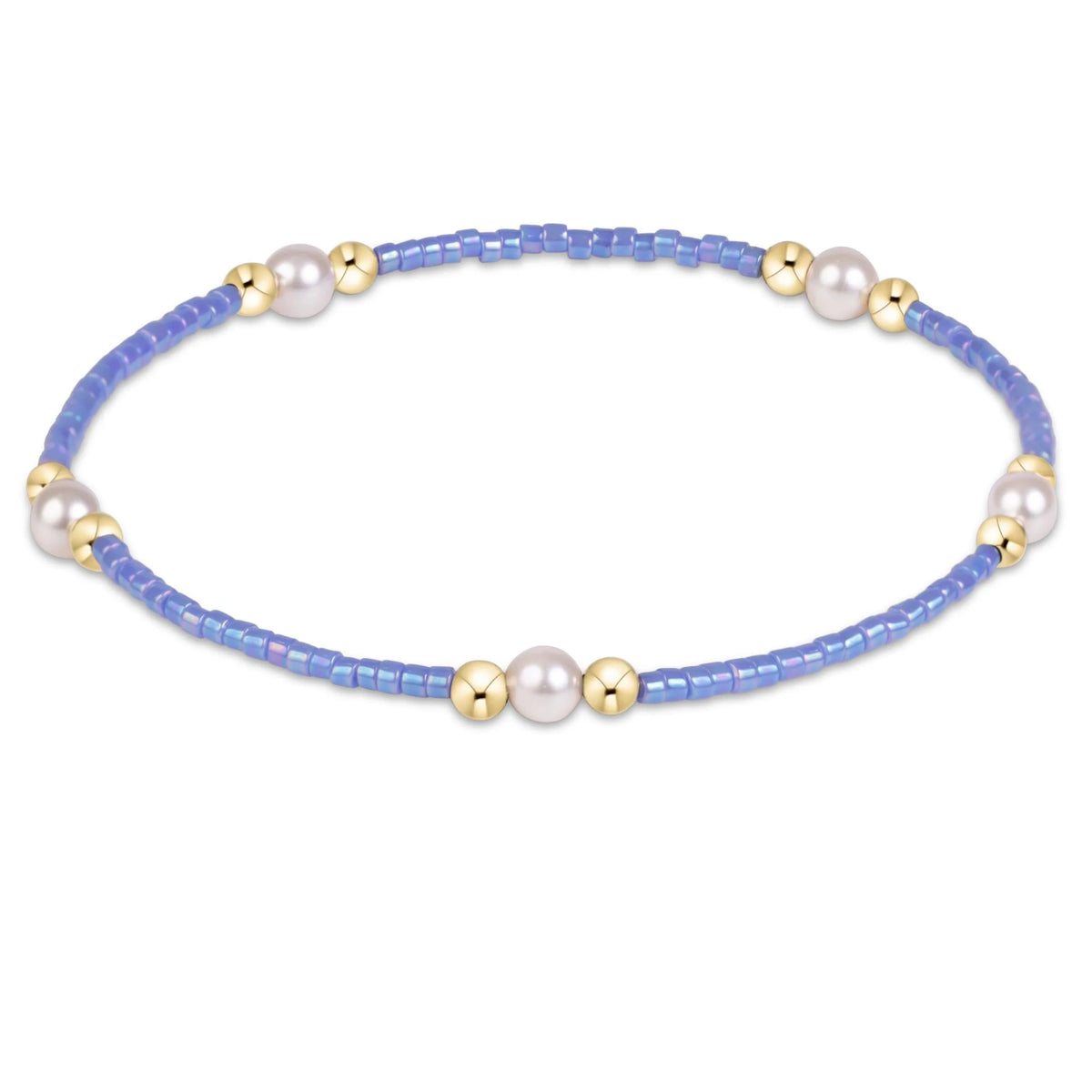 Hope Purpose Pearl Bracelet Bright Blue