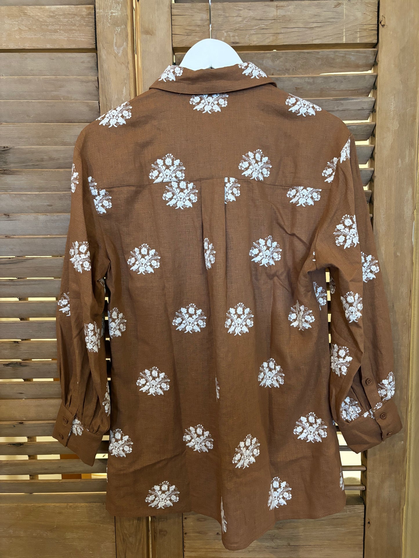 Drop Shoulder Top Sienna Floral Embroidery