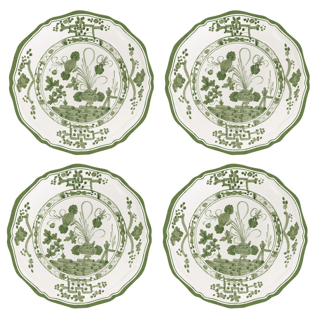 VIDA Faenza Appetizer Plate S/4 Green & White
