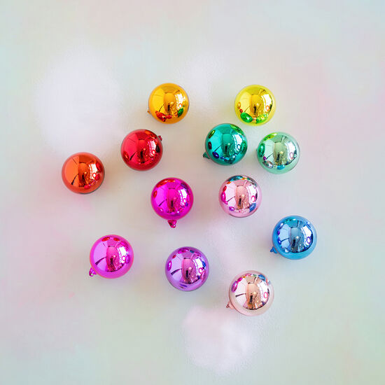 Rainbow Reflective Ball Ornament 4"