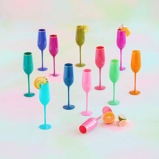 Sugar Plum Champagne Flute, Asst