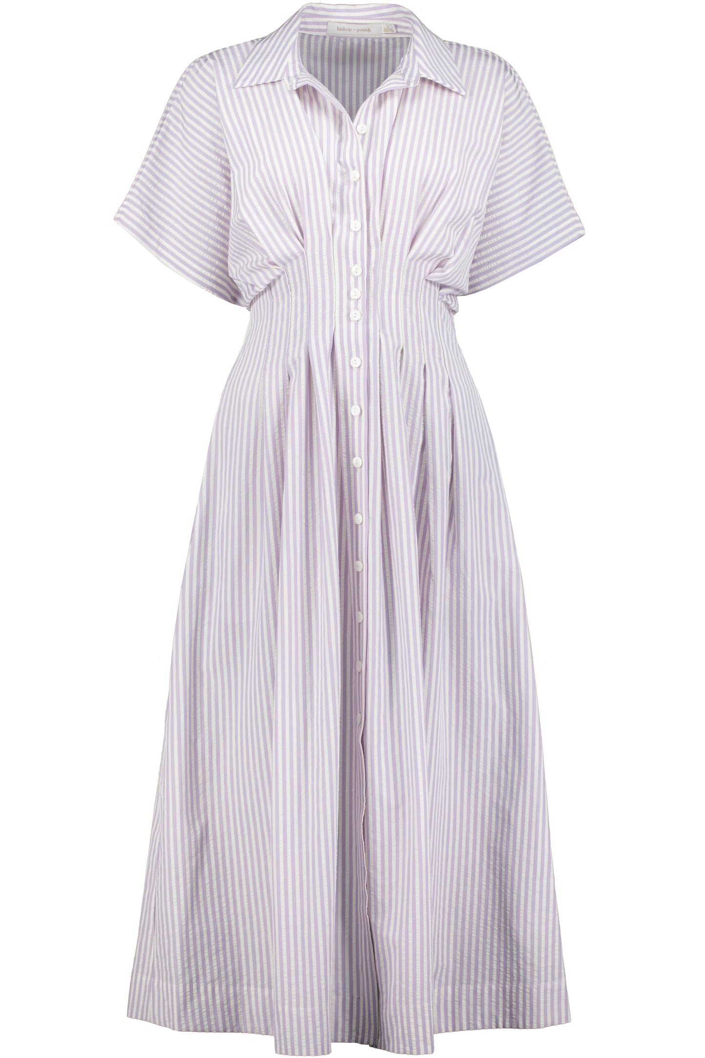 Maude Waist Detail Shirtdress Lavender