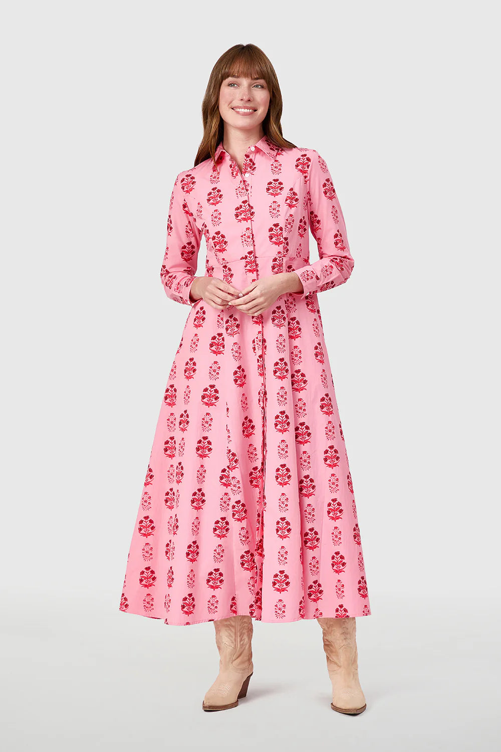Classic Shirtdress Scarlet Blossom