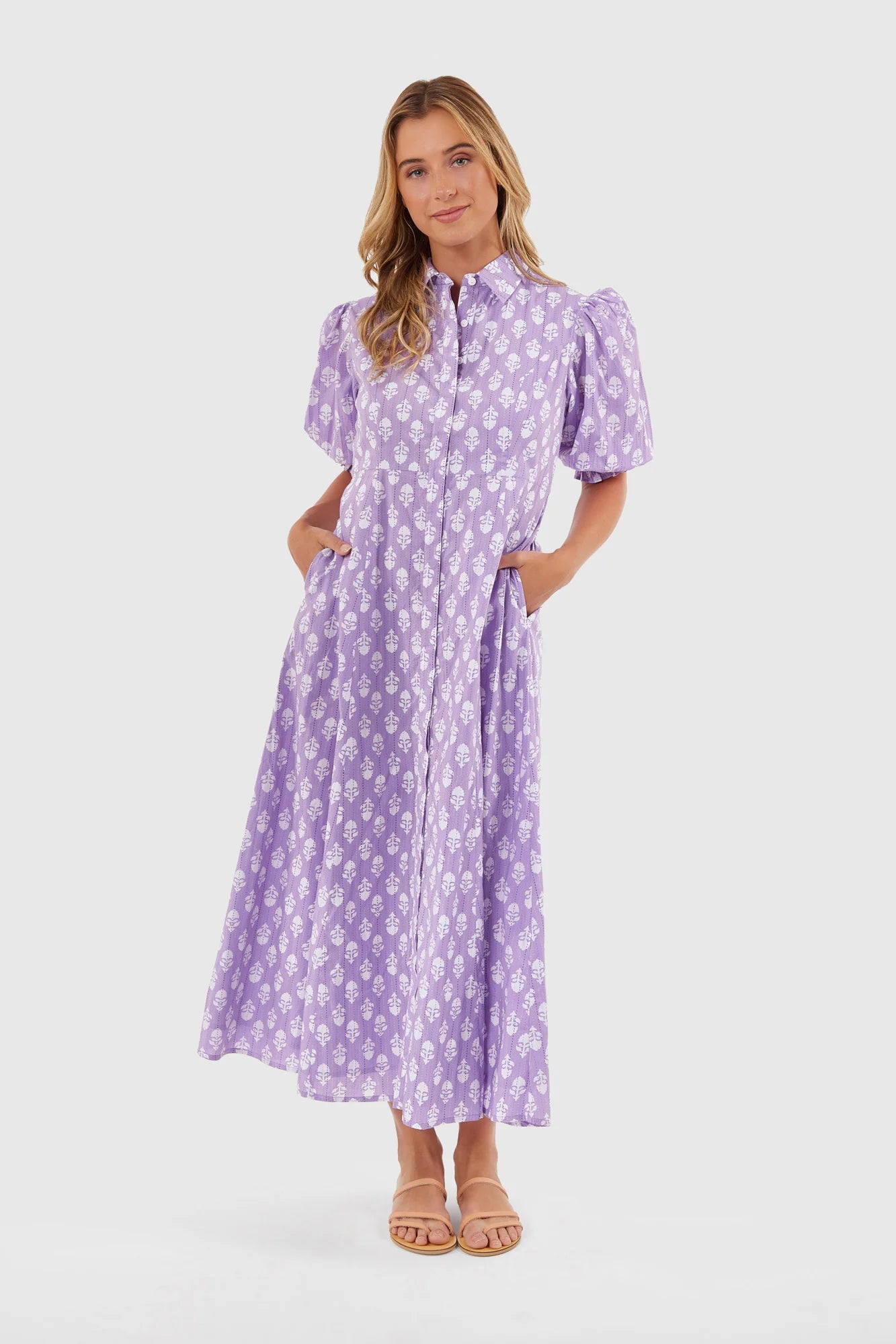 Rosie Dress Lavender Sprigs