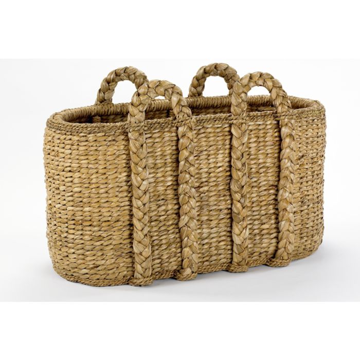 Large Oval Sweater Weave Log Basket